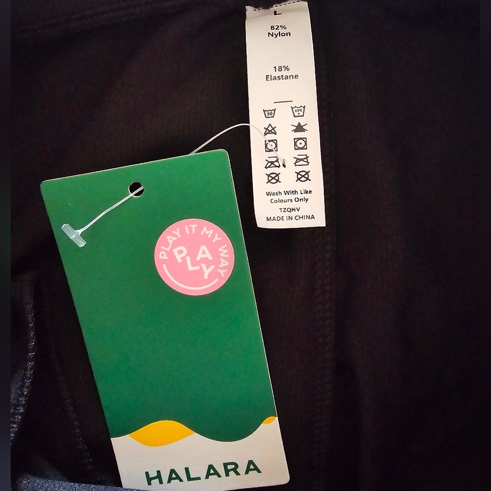 🎉HP🎉HALARA Black Cargo Zip Pocket Joggers Sz L - Picture 4 of 6